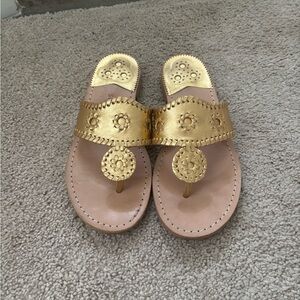 Jack Rogers Gold Sandals
